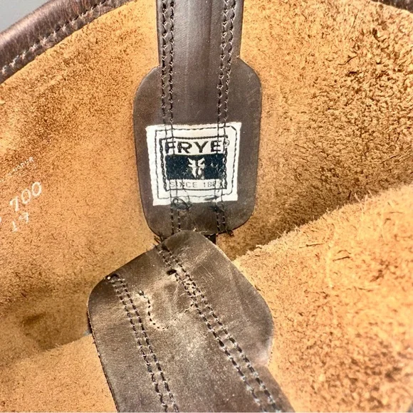 Frye Harness 12r Moto boots in brown - Picture 5 of 13